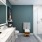 bathroom with glass enclosed, walk-in shower